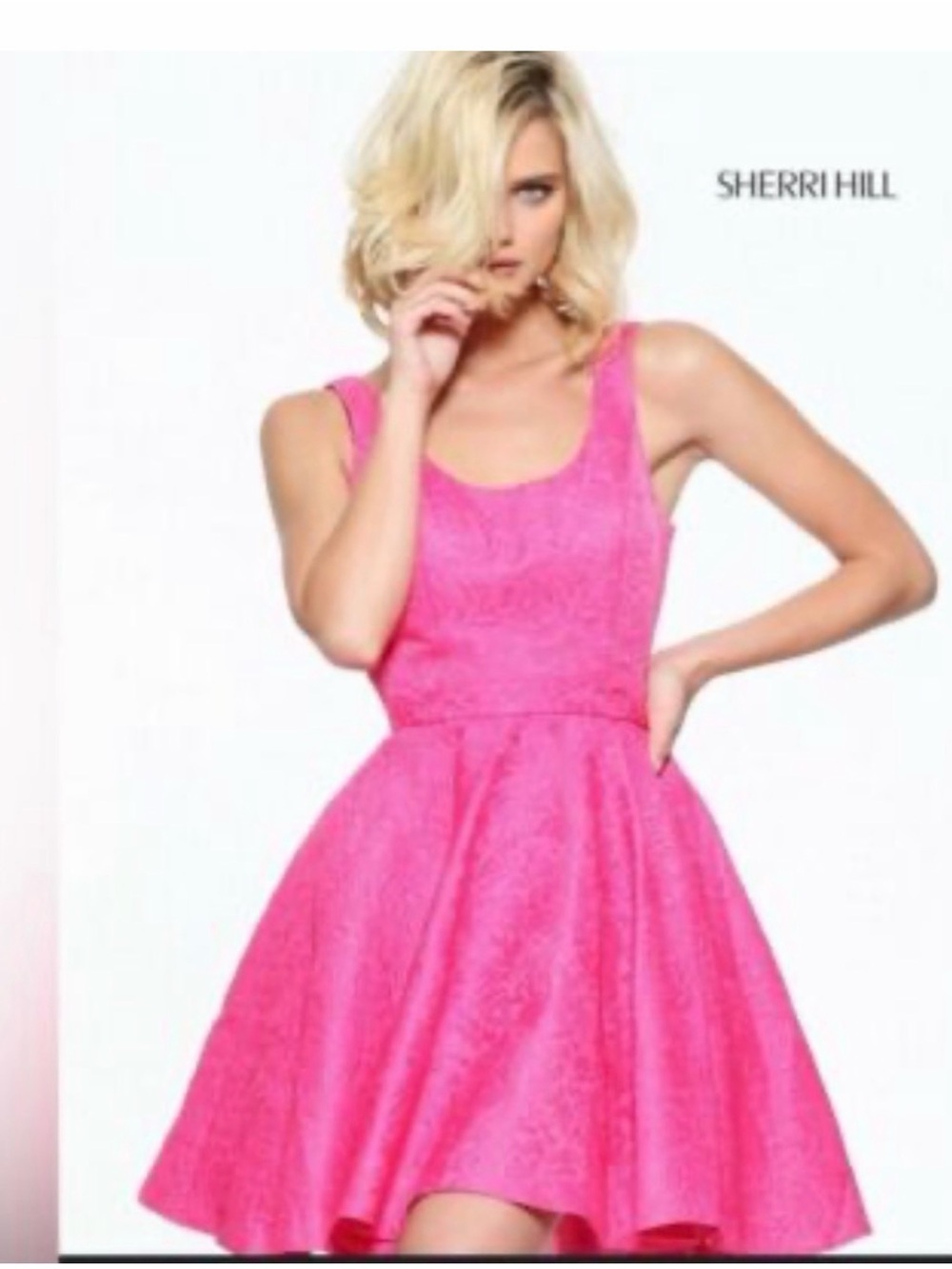 Sherri Hill Coral Mini Dress